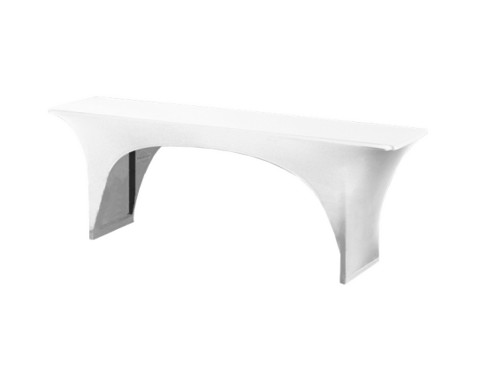 Stretchhusse 50er Tisch weiß 