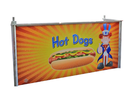 Hot Dogs 100 Portionen inkl. Hot-Dog Stand