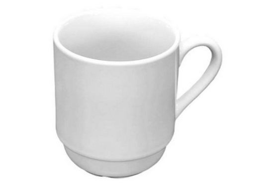 Kaffeebecher Porzellan wei&szlig; 