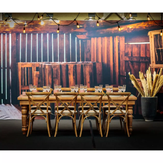 Stuhl "Crossback" Ulmenholz