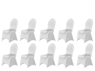 10er Stretchhusse Stuhl weiß