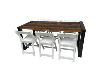 Industrial Dinnertableset 6P. 1,80 m Wedding