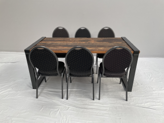 Industrial Dinnertableset 6P. 1,80 m Bankett