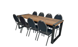 Industrial Dinnertableset 8P. 2,20 m Bankett