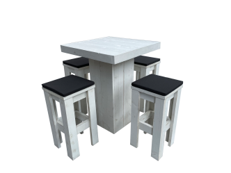 Woodlounge Stehtischset V2 4P.