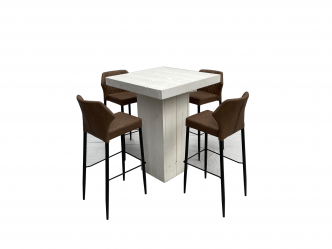 Woodlounge Stehtischset Cognac 4P.