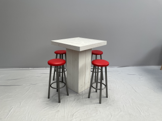 Woodlounge Stehtischset Rot 4P.