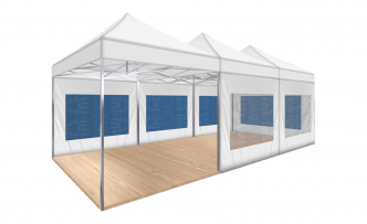 Faltzelt 3 x 9 m Profi weiß