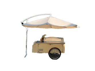 Retro Eiswagen mit Sonnenschirm