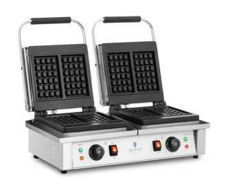 Belgisches Waffeleisen doppelt